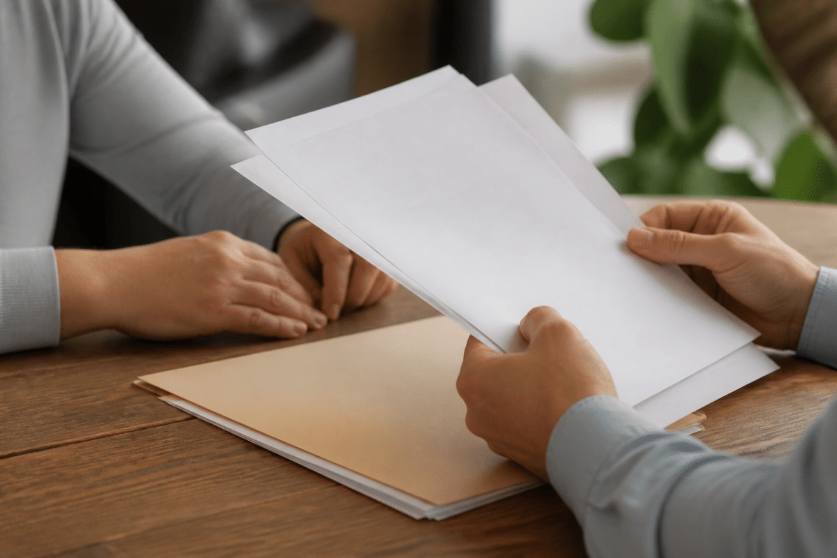 Contrat de travail avec documents de salaire et allocations familiales